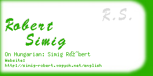 robert simig business card